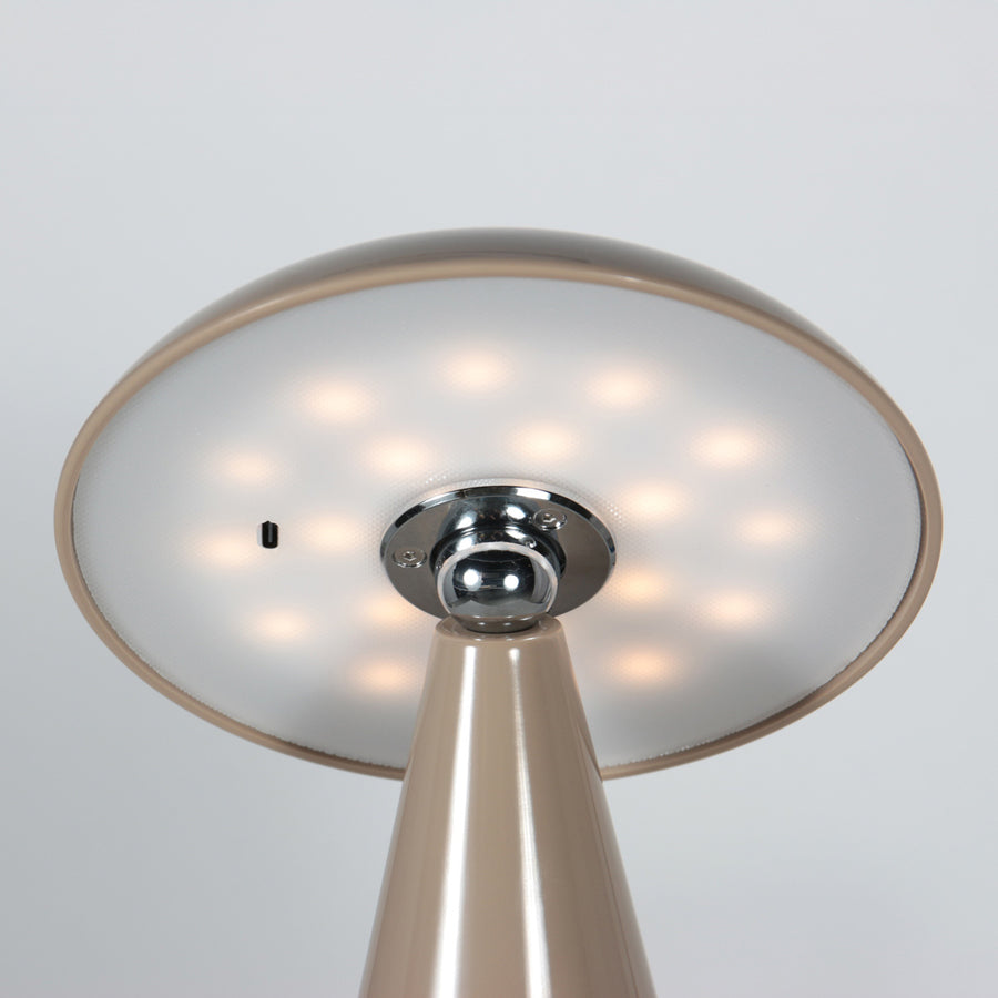 Tafellamp mush 4856b - bruine oplaadbare sfeerlamp met glans
