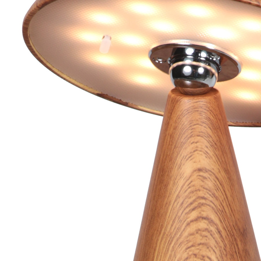Licht beuken tafellamp mush 4856be oplaadbaar houtlook