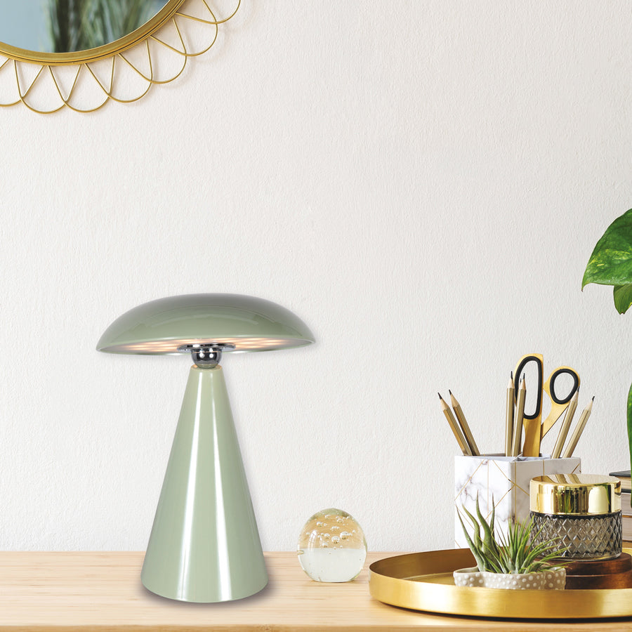 Tafellamp mush 4856g - draadloze sfeerlamp in glanzend pastelgroen