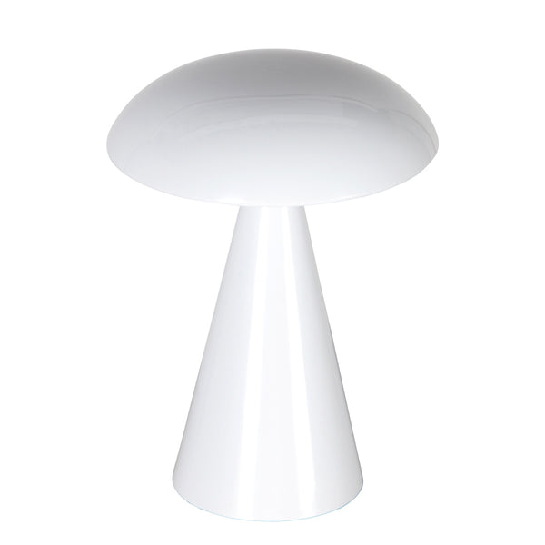 Tafellamp mush 4856w - glanzend witte oplaadbare sfeermaker