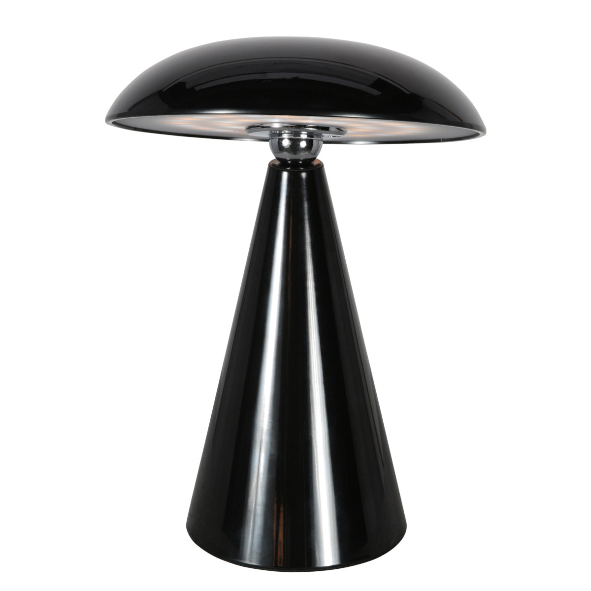 Tafellamp mush 4856zw - glanzende zwarte oplaadbare sfeerlamp