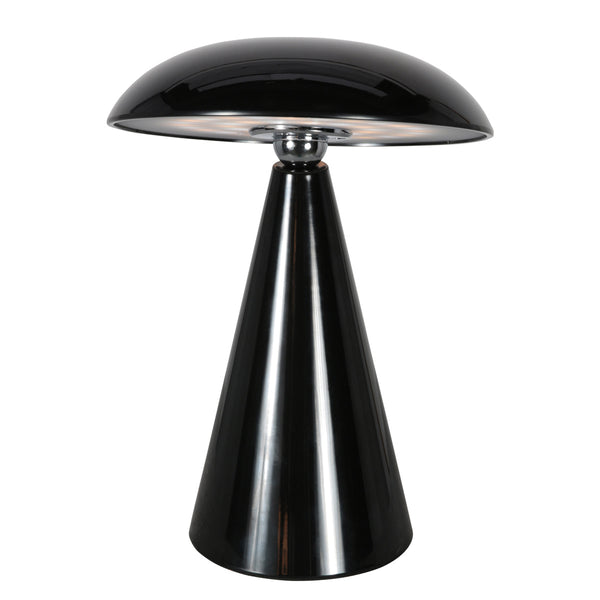 Tafellamp mush 4856zw - glanzende zwarte oplaadbare sfeerlamp