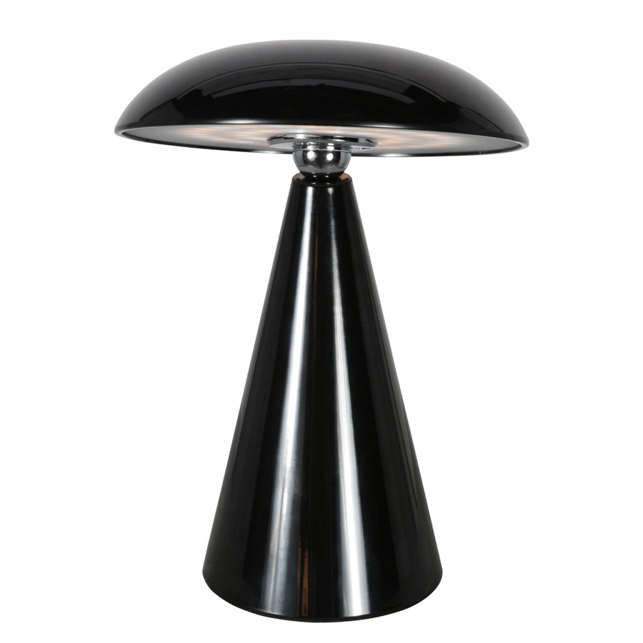 Tafellamp mush 4856zw - glanzende zwarte oplaadbare sfeerlamp