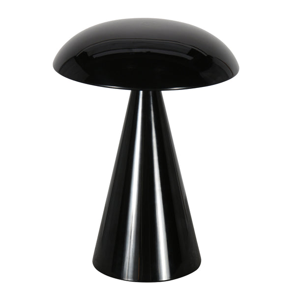 Tafellamp mush 4856zw - glanzende zwarte oplaadbare sfeerlamp