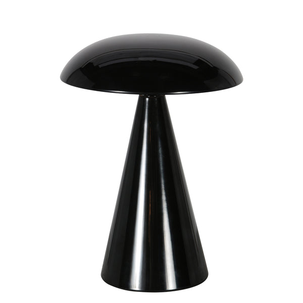 Tafellamp mush 4856zw - glanzende zwarte oplaadbare sfeerlamp