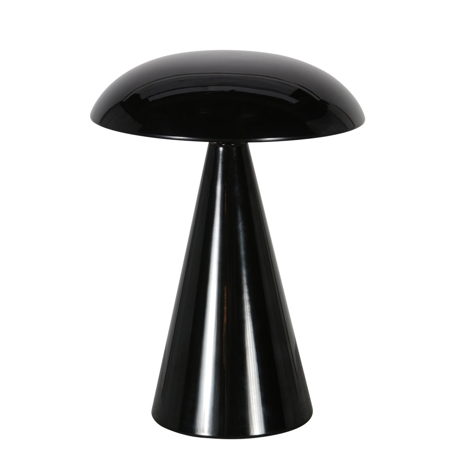 Tafellamp mush 4856zw - glanzende zwarte oplaadbare sfeerlamp
