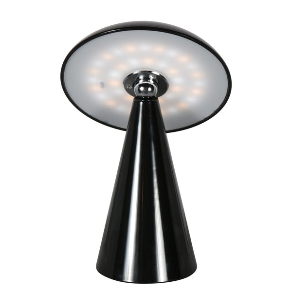 Tafellamp mush 4856zw - glanzende zwarte oplaadbare sfeerlamp