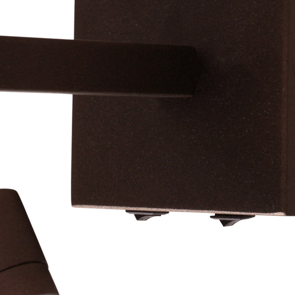 Wandlamp stang 4869ca met zwart linnen kap en leeslicht