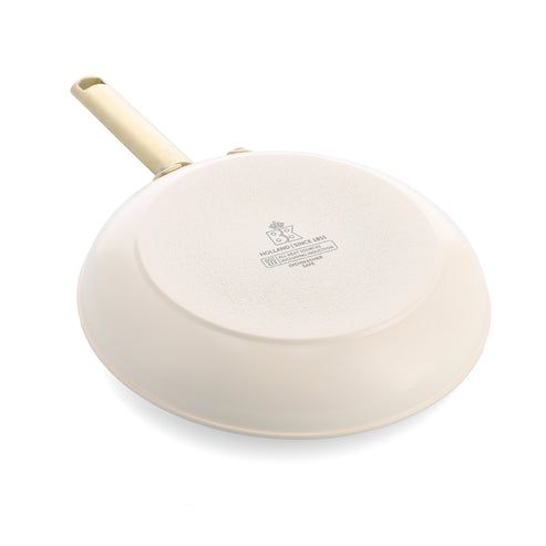 Sublime Cream White koekenpan met keramische antikleeflaag