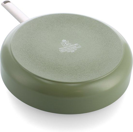 Sublime Olive Green Stoofpan met keramische antikleeflaag met deksel