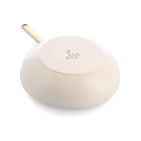 Sublime Cream White Wok met keramische antikleeflaag