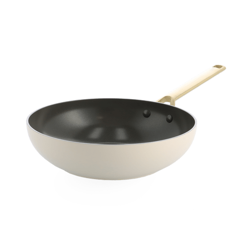 Sublime Cream White Wok met keramische antikleeflaag