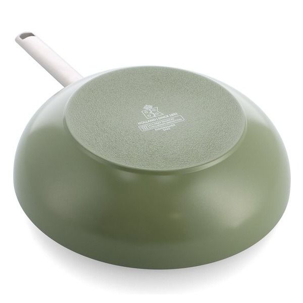 Sublime Olive Green Wok met keramische antikleeflaag