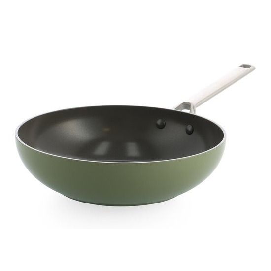 Sublime Olive Green Wok met keramische antikleeflaag