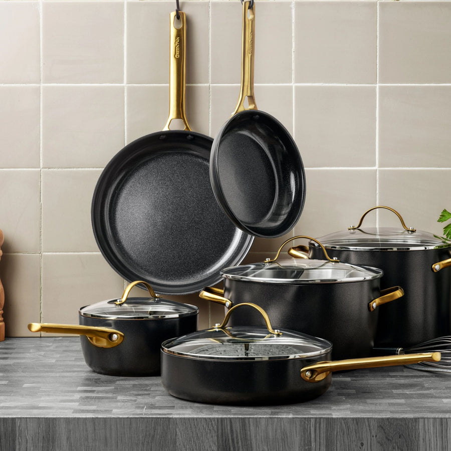 Padova Reserve Black 10-delige Pannenset met keramische antikleeflaag
