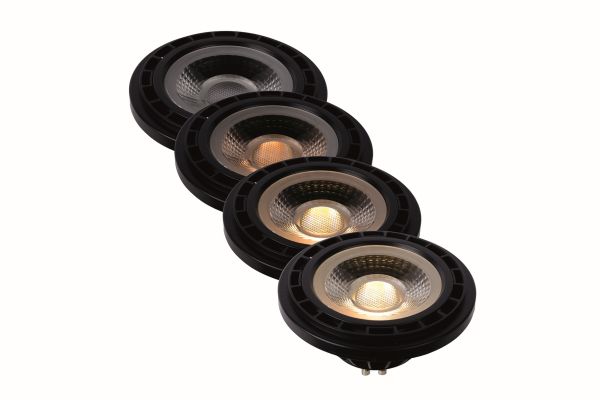 Led lamp Ø 11 cm LED Dim to warm GU10 1x12W 2200K/3000K Zwart