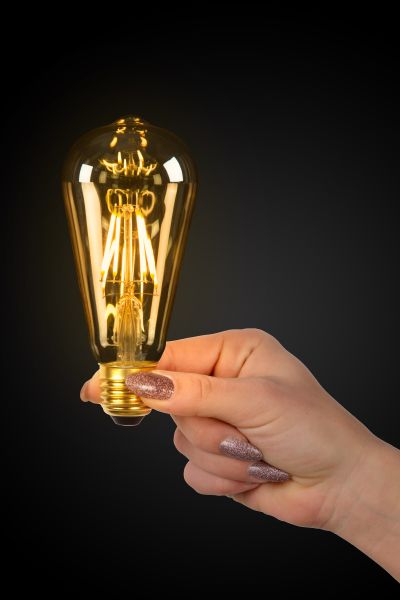 Filament lamp Ø 6,4 cm LED Dimb. E27 1x5W 2700K Amber