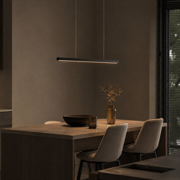 Bande 4906zw zwarte hanglamp met cable lift 80cm breed