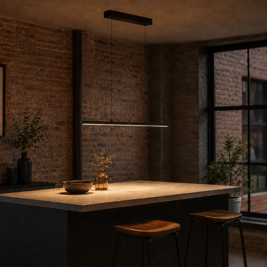 Bande 4906zw zwarte hanglamp met cable lift 80cm breed