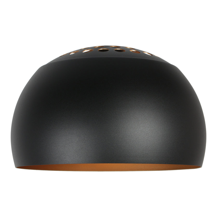 Wandlamp globe black 4909zw booglamp zwart/goud e27