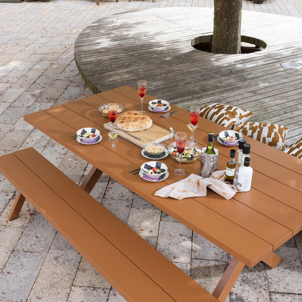 DELTA PICKNICK TUINTAFEL ALUMINIUM TERRA 220X100 CM