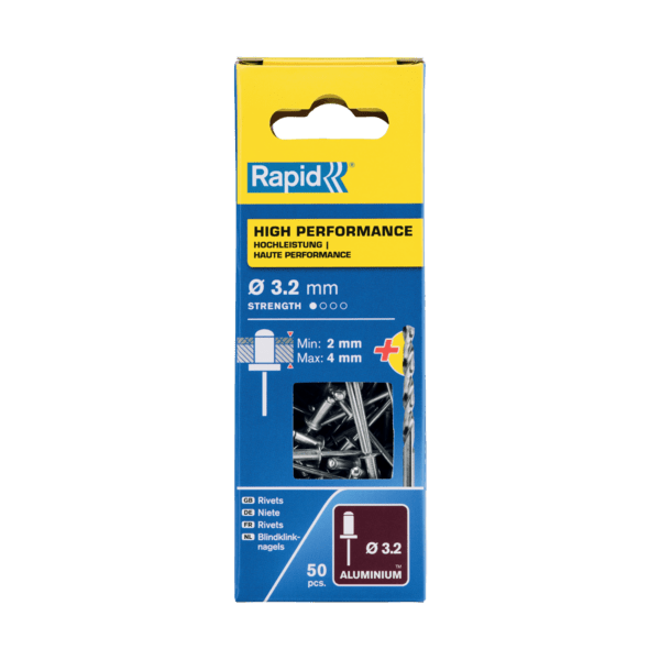 Rapid rivet ø 32x8mm alu met drill (50)