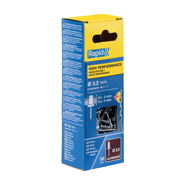 Rapid rivet ø 32x8mm alu met drill (50)