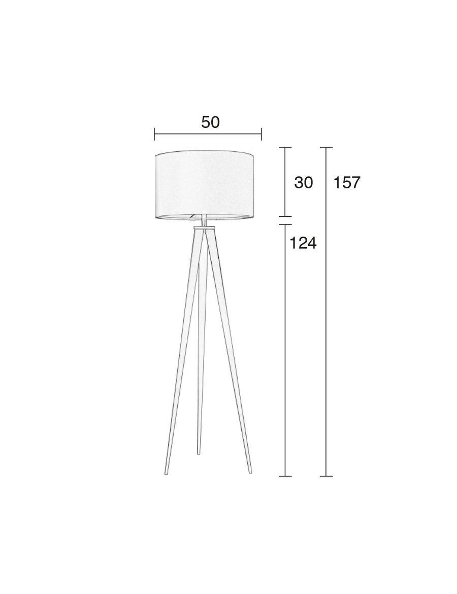 Vloerlamp Tripod Wit