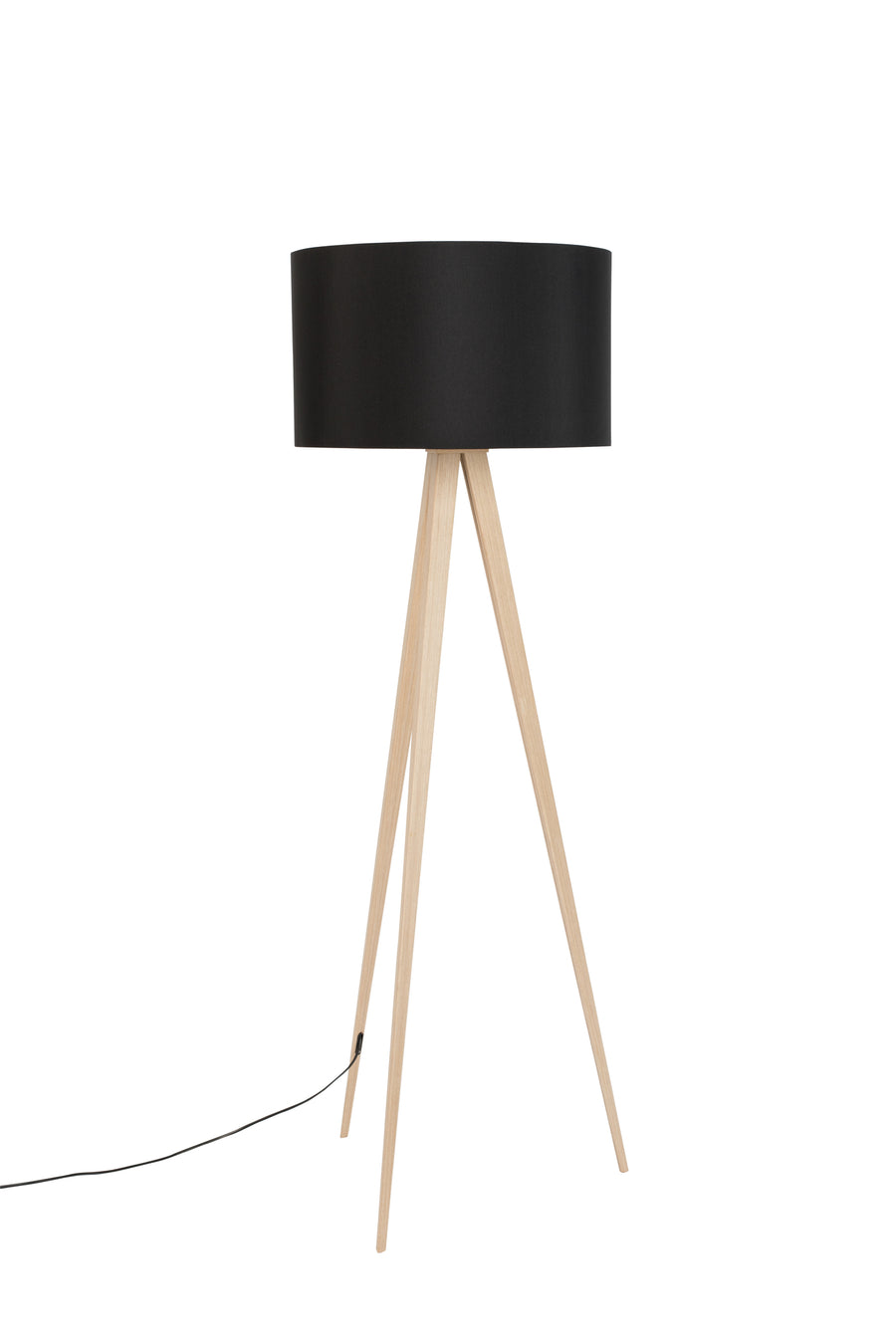 Vloerlamp Tripod Hout Zwart
