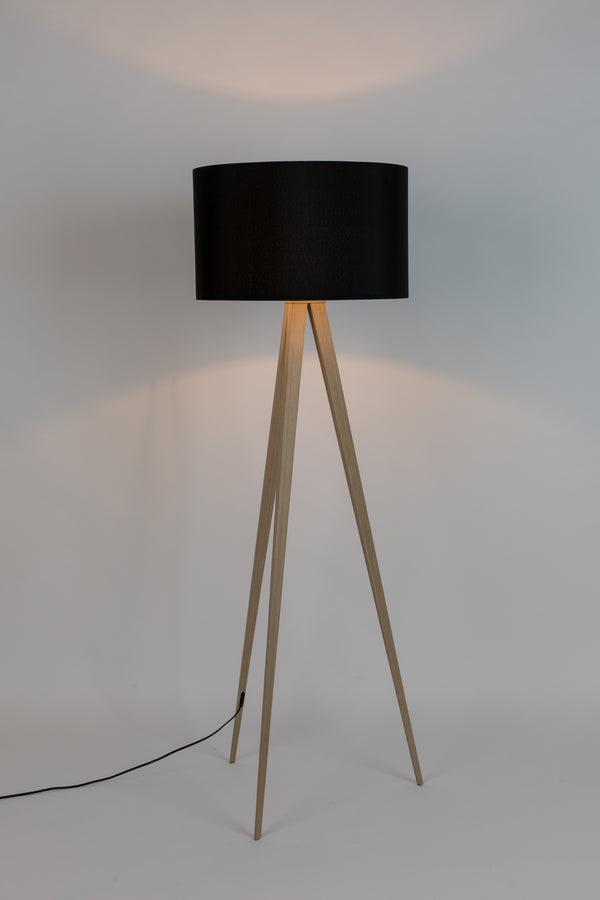 Vloerlamp Tripod Hout Zwart