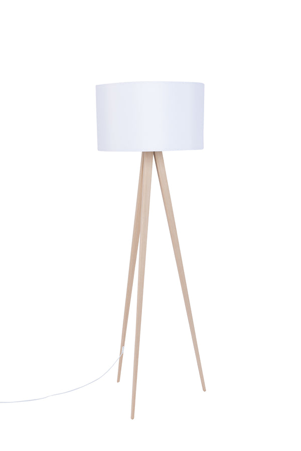 Vloerlamp Tripod Hout Wit