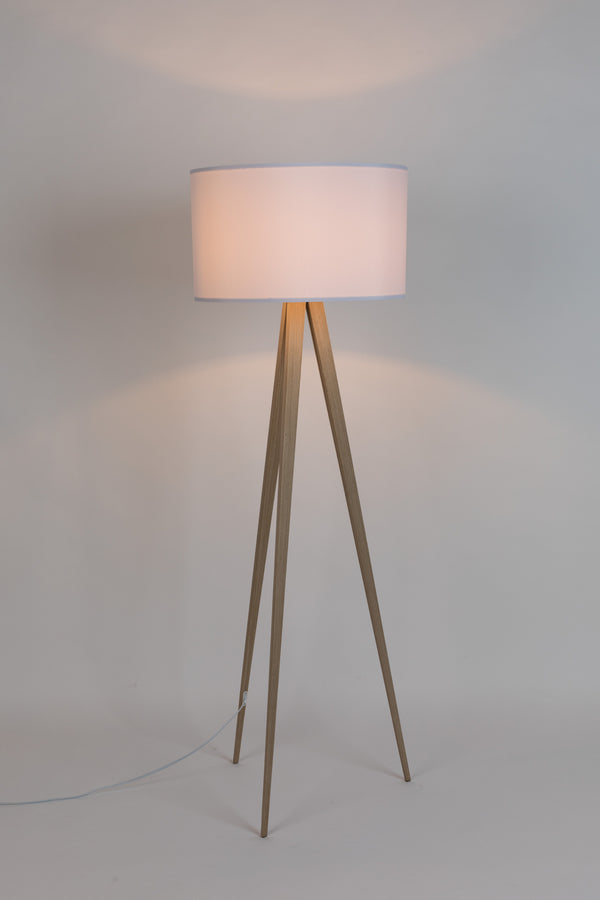 Vloerlamp Tripod Hout Wit