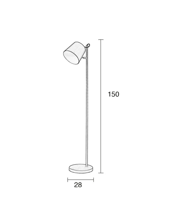 Vloerlamp Buckle Head Zwart