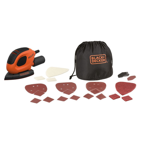 55W Detailschuurmachine Mouse, 11000opm, klitteband, stofzak+ 10 accessoires + Softbag