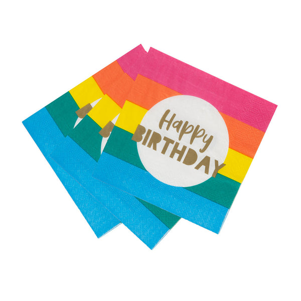 Birthday Brights Happy Birthday Recyclable Napkins - 20 Pack