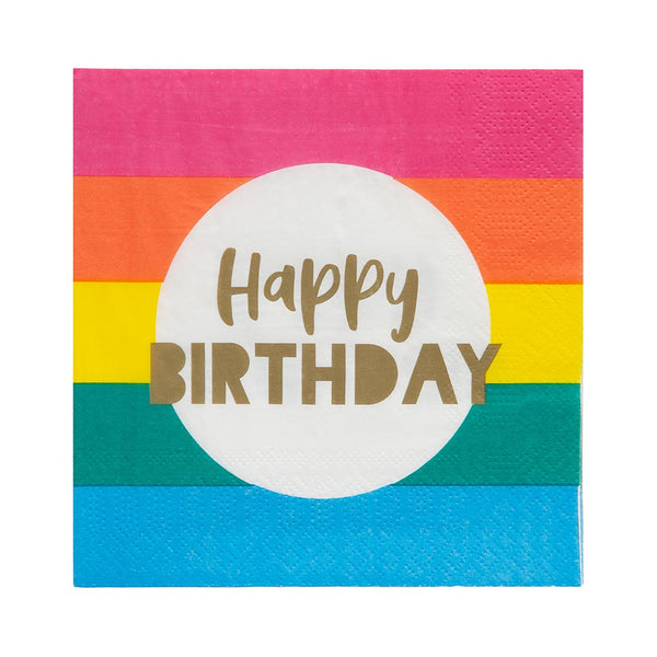 Birthday Brights Happy Birthday Recyclable Napkins - 20 Pack