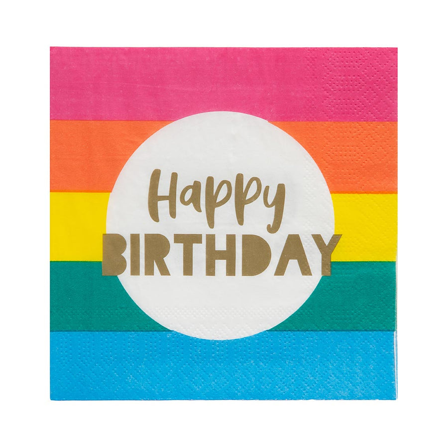 Birthday Brights Happy Birthday Recyclable Napkins - 20 Pack