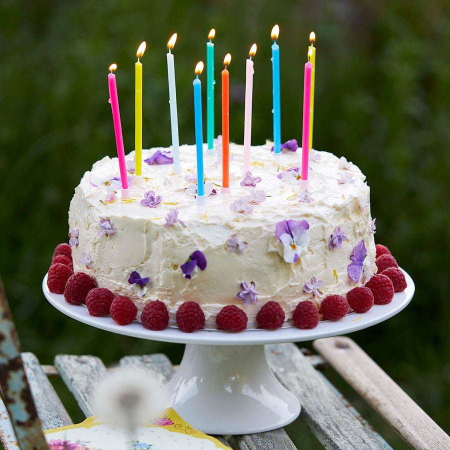 Rainbow Brights Birthday Candles, 10cm - 16 Pack
