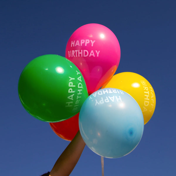 Rainbow Happy Birthday Balloons - 5 Pack