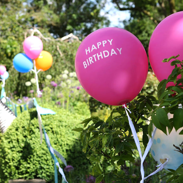 Rainbow Happy Birthday Balloons - 5 Pack