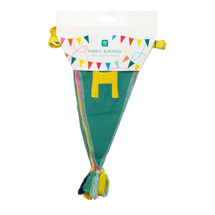 Multicoloured Rainbow Happy Birthday Cotton Bunting - 3m