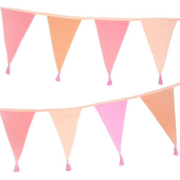 We Heart Birthdays Pink Fabric Bunting, 3m