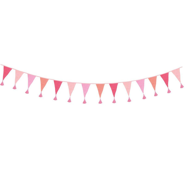 We Heart Birthdays Pink Fabric Bunting, 3m