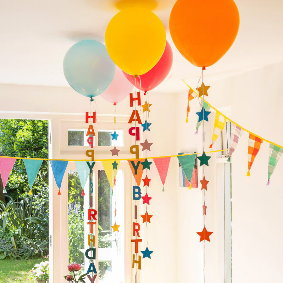 Multicoloured Rainbow Cotton Bunting - 3m