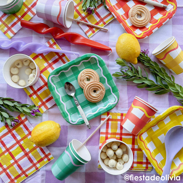 Everyones Welcome Yellow Gingham Napkins - 20 Pack