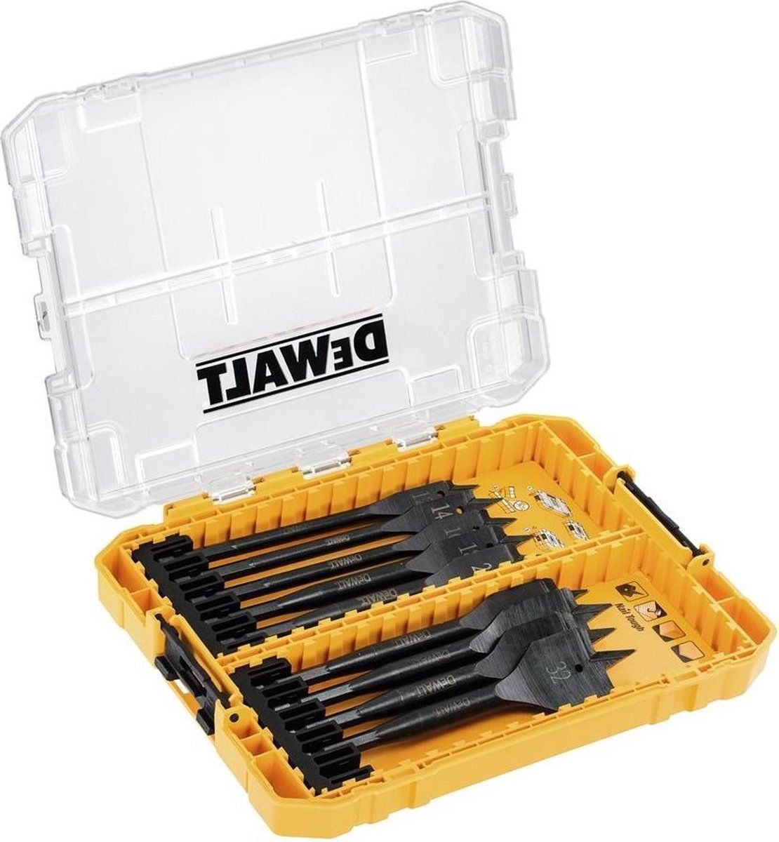 DT70751-QZ 9-delig, speedboren EXTREME™ Ø12,14,16,18,20,22,25,28,32mm, TOUGH CASE