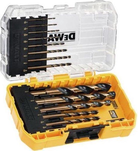 DT70727-QZ 14-delige metaalboren Black & Gold (1mm-8mm) in TOUGH CASE