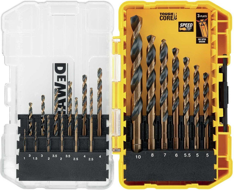 DT70728-QZ 19-delige metaalboren Black & Gold (1mm-10mm) in TOUGH CASE