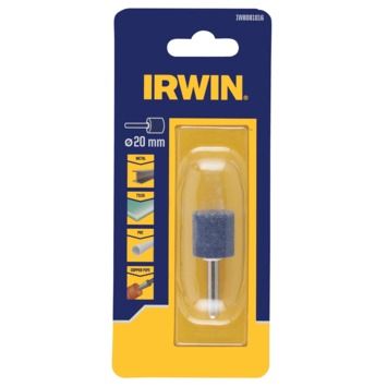 Slijpsteen 20mm rond, cylindrisch (boormachine) voor keramiek, metaal, pvc, koper, as 6mm [0]