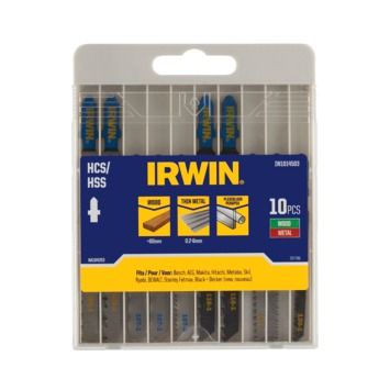 Set decoupeerzaagbladen 10PCS mix 7 hout/3 metaal, diverse vertanding, T aansluiting [0]